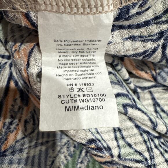 Easel Short Sleeve Green Tropical Floral Kimono Dress Women’s Size Medium - Picture 7 of 8